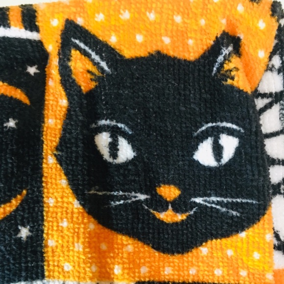 3 Halloween Moon Cat Skull JOL Web  Kitchen Towels - Picture 3 of 9
